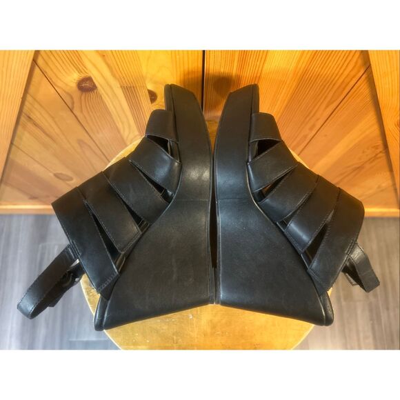 Torrid Black Faux Leather Platform Wedge Size 11W - Picture 6 of 8